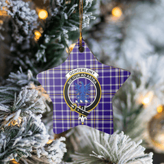 Clan Ochterlony Tartan Crest Star Ceramic Ornament RU17 Ochterlony Tartan Tartan Christmas