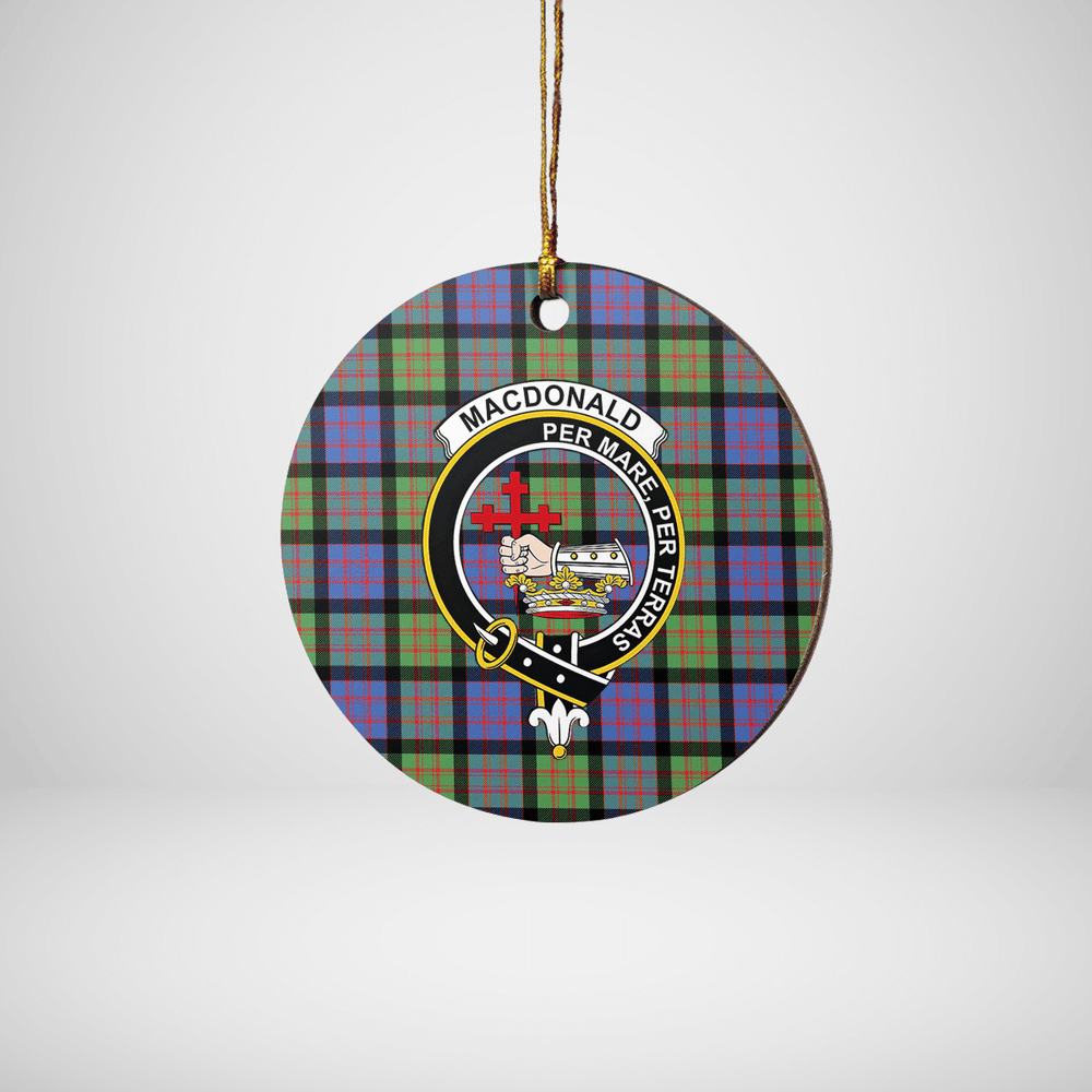 Clan MacDonald Ancient Tartan Crest Round Ceramic Ornament NC99 MacDonald Ancient Tartan Tartan Christmas