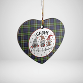 Clan Colquhoun Tartan Tartan Crest Gnome Heart Ceramic Ornament NE71 Colquhoun Tartan Tartan Christmas