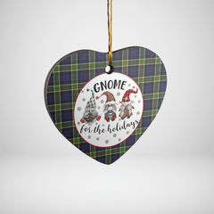 Clan Colquhoun Tartan Tartan Crest Gnome Heart Ceramic Ornament NE71 Colquhoun Tartan Tartan Christmas