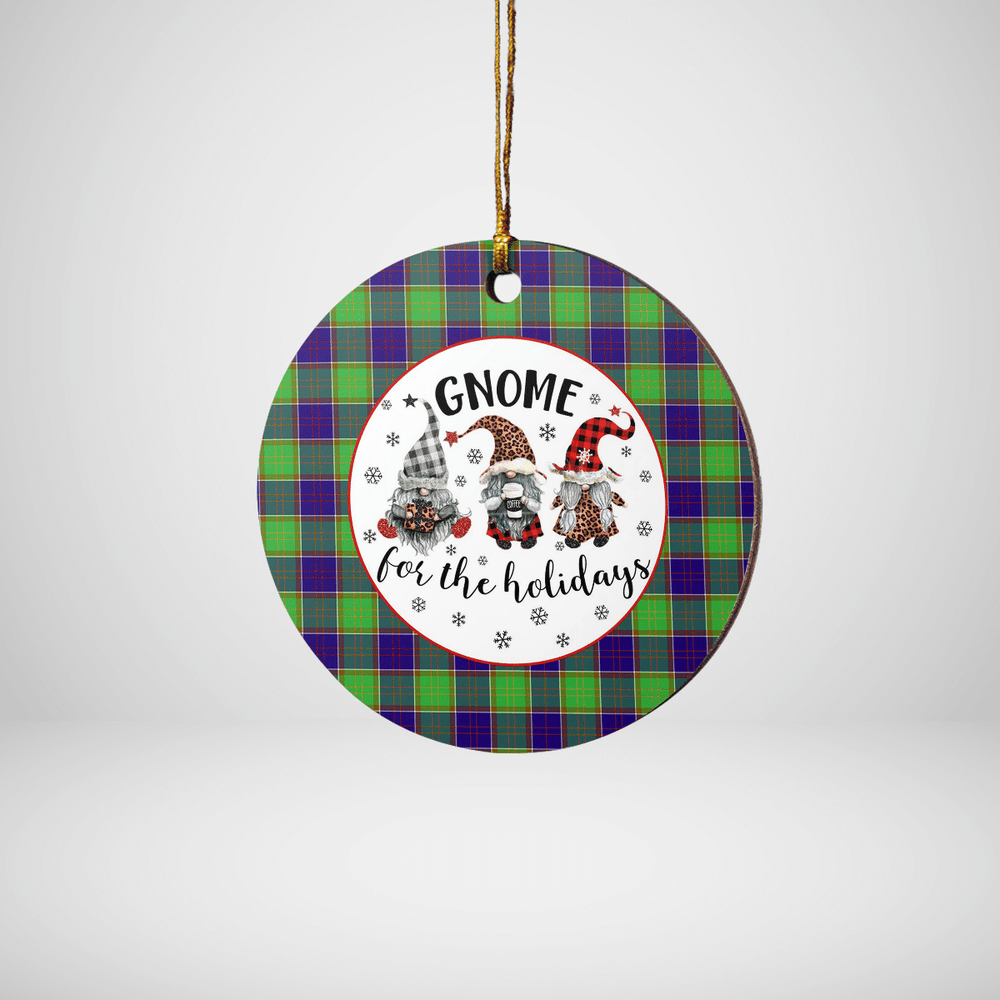 Clan Colville Tartan Tartan Crest Gnome Round Ceramic Ornament AN25 Colville Tartan Tartan Christmas
