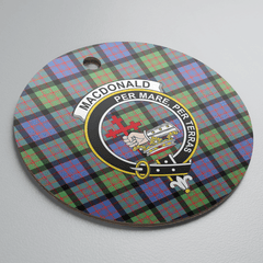 Clan MacDonald Ancient Tartan Crest Round Ceramic Ornament NC99 MacDonald Ancient Tartan Tartan Christmas