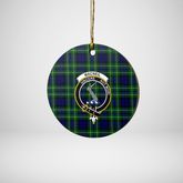 Clan MacNeil (of Colonsay) Tartan Crest Round Ceramic Ornament AZ43 MacNeil (of Colonsay) Tartan Tartan Christmas