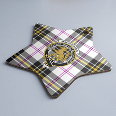 Clan MacPherson Dress Modern Tartan Crest Star Ceramic Ornament YF97 MacPherson Dress Modern Tartan Tartan Christmas