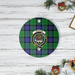Clan Graham of Menteith Modern Tartan Crest Round Ceramic Ornament RN60 Graham of Menteith Modern Tartan Tartan Christmas
