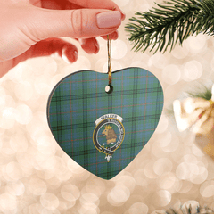 Clan Walker Hunting Ancient Tartan Crest Heart Ceramic Ornament UA94 Walker Hunting Ancient Tartan Tartan Christmas