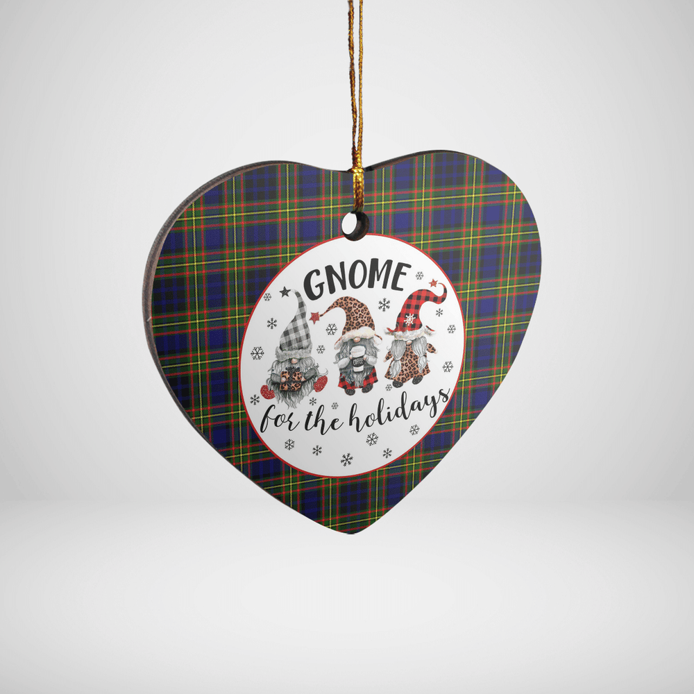 Clan Clelland Modern Tartan Tartan Crest Gnome Heart Ceramic Ornament YS10 Clelland Modern Tartan Tartan Christmas