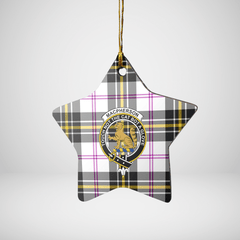 Clan MacPherson Dress Modern Tartan Crest Star Ceramic Ornament YF97 MacPherson Dress Modern Tartan Tartan Christmas