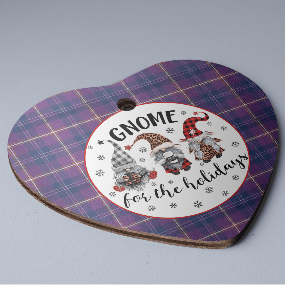 Clan Gretna Green Tartan Tartan Crest Gnome Heart Ceramic Ornament GI20 Gretna Green Tartan Tartan Christmas