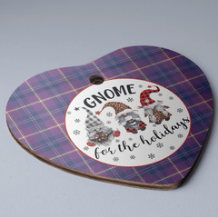Clan Gretna Green Tartan Tartan Crest Gnome Heart Ceramic Ornament GI20 Gretna Green Tartan Tartan Christmas