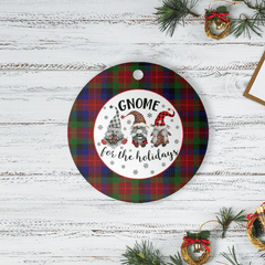 Clan Tennant Tartan Tartan Crest Gnome Round Ceramic Ornament WK73 Tennant Tartan Tartan Christmas