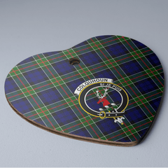 Clan Colquhoun Modern Tartan Crest Heart Ceramic Ornament ML13 Colquhoun Modern Tartan Tartan Christmas