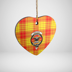 Clan MacMillan Tartan Crest Heart Ceramic Ornament VE13 MacMillan Tartan Tartan Christmas