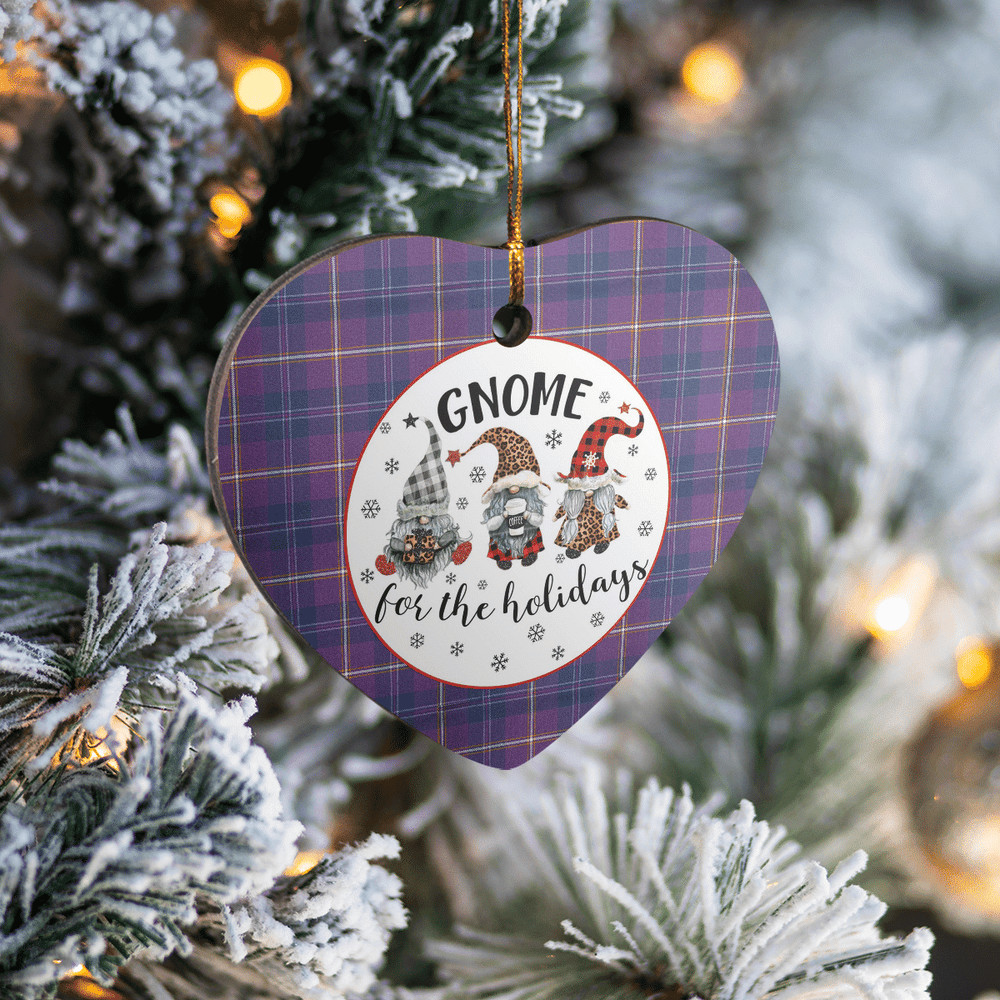 Clan Gretna Green Tartan Tartan Crest Gnome Heart Ceramic Ornament GI20 Gretna Green Tartan Tartan Christmas