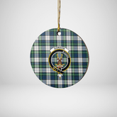 Clan Gordon Dress Ancient Tartan Crest Round Ceramic Ornament DW64 Gordon Dress Ancient Tartan Tartan Christmas