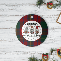 Clan McCarthy Tartan Tartan Crest Gnome Round Ceramic Ornament VT79 McCarthy Tartan Tartan Christmas