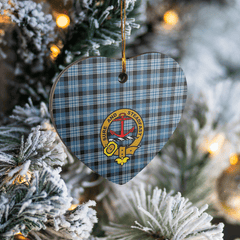 Clan Clark Ancient Tartan Crest Heart Ceramic Ornament AX31 Clark Ancient Tartan Tartan Christmas