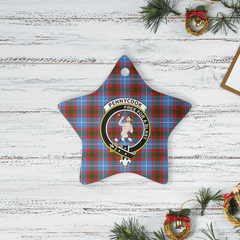 Clan Pennycook (Edinburgh) Tartan Crest Star Ceramic Ornament XH64 Pennycook (Edinburgh) Tartan Tartan Christmas