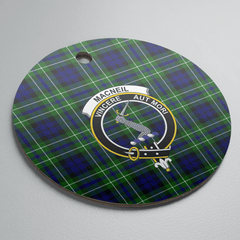 Clan MacNeil (of Colonsay) Tartan Crest Round Ceramic Ornament AZ43 MacNeil (of Colonsay) Tartan Tartan Christmas
