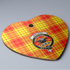 Clan MacMillan Tartan Crest Heart Ceramic Ornament VE13 MacMillan Tartan Tartan Christmas