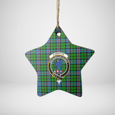 Clan Forsyth Tartan Crest Star Ceramic Ornament NW67 Forsyth Tartan Tartan Christmas