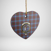 Clan Dalmahoy Tartan Crest Heart Ceramic Ornament DD72 Dalmahoy Tartan Tartan Christmas