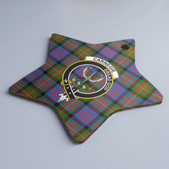 Clan Carnegie Ancient Tartan Crest Star Ceramic Ornament IT40 Carnegie Ancient Tartan Tartan Christmas
