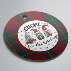 Clan McCarthy Tartan Tartan Crest Gnome Round Ceramic Ornament VT79 McCarthy Tartan Tartan Christmas