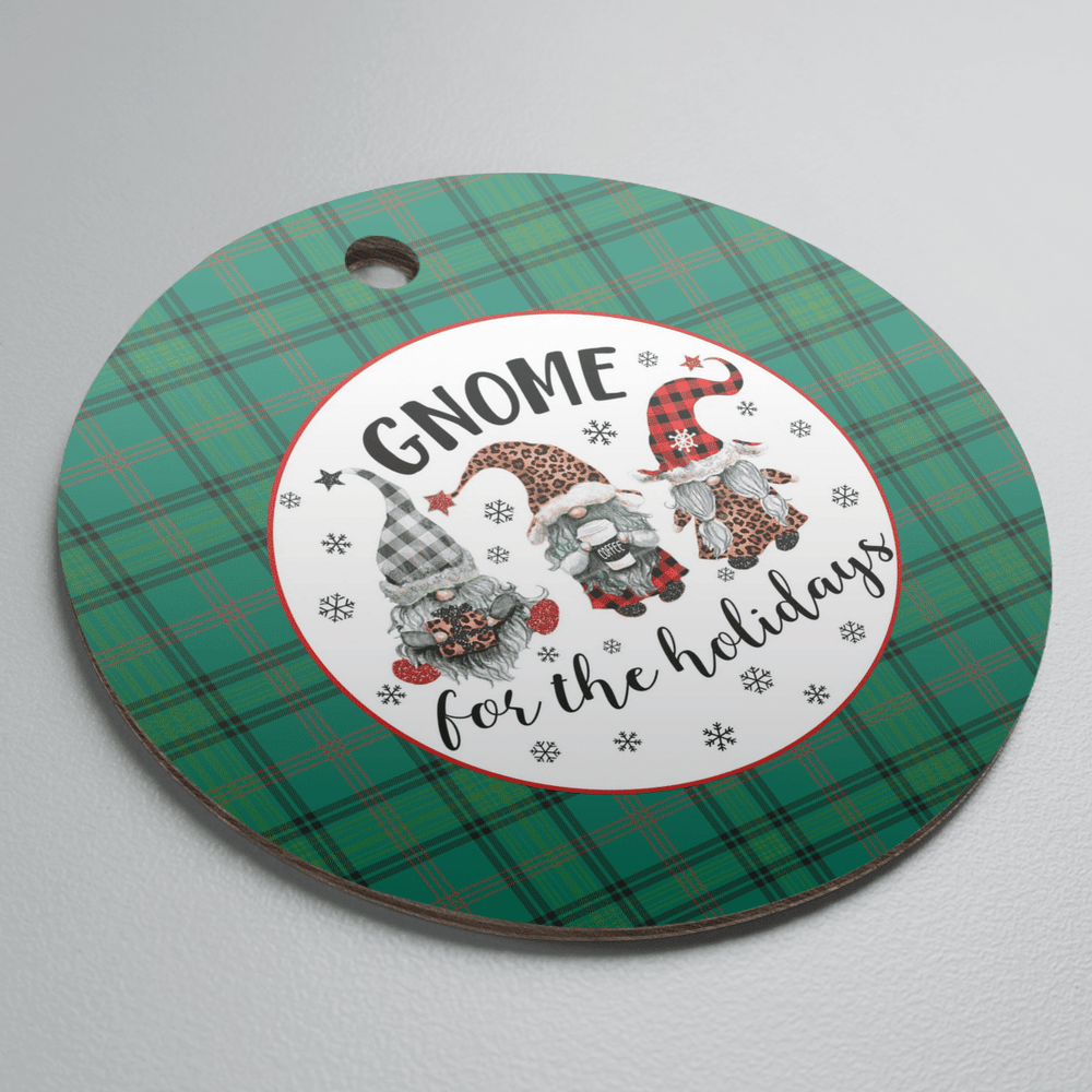 Clan Ross Hunting Ancient Tartan Tartan Crest Gnome Round Ceramic Ornament QI97 Ross Hunting Ancient Tartan Tartan Christmas