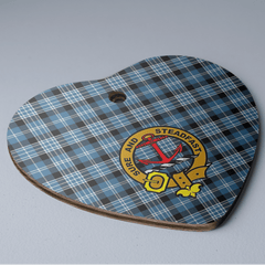 Clan Clark Ancient Tartan Crest Heart Ceramic Ornament AX31 Clark Ancient Tartan Tartan Christmas