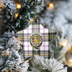 Clan MacPherson Dress Modern Tartan Crest Star Ceramic Ornament YF97 MacPherson Dress Modern Tartan Tartan Christmas