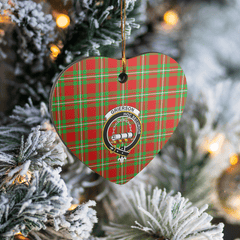 Clan Grierson Tartan Crest Heart Ceramic Ornament CQ61 Grierson Tartan Tartan Christmas