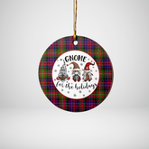 Clan Carnegie Modern Tartan Tartan Crest Gnome Round Ceramic Ornament QU14 Carnegie Modern Tartan Tartan Christmas