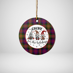 Clan Carnegie Modern Tartan Tartan Crest Gnome Round Ceramic Ornament QU14 Carnegie Modern Tartan Tartan Christmas