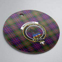 Clan MacDonnell of Glengarry Modern Tartan Crest Round Ceramic Ornament XH98 MacDonnell of Glengarry Modern Tartan Tartan Christmas