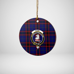 Clan Home Modern Tartan Crest Round Ceramic Ornament TK71 Home Modern Tartan Tartan Christmas