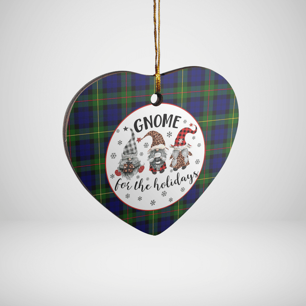 Clan MacEwen Modern Tartan Tartan Crest Gnome Heart Ceramic Ornament PP11 MacEwen Modern Tartan Tartan Christmas