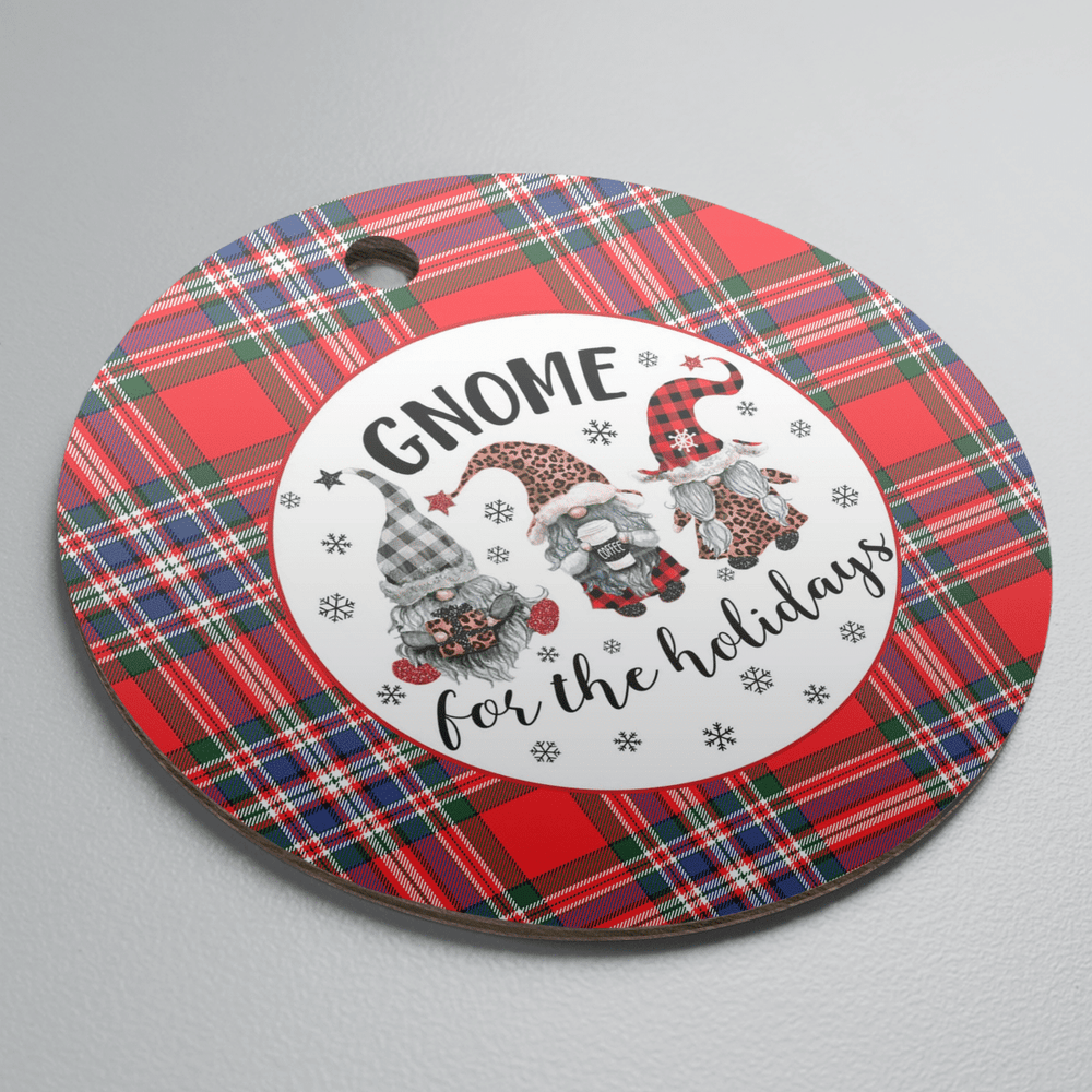 Clan MacFarlane Modern Tartan Tartan Crest Gnome Round Ceramic Ornament UW13 MacFarlane Modern Tartan Tartan Christmas