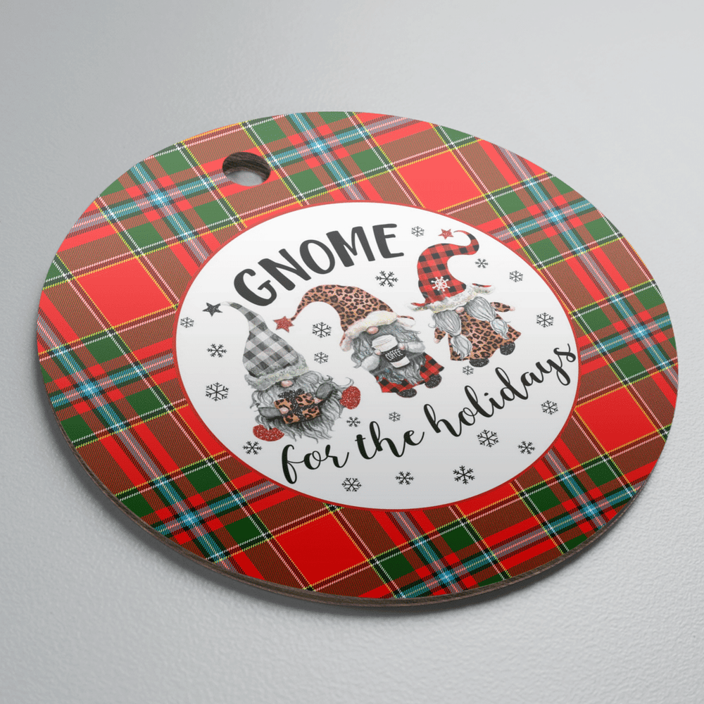 Clan Drummond of Perth Tartan Tartan Crest Gnome Round Ceramic Ornament PV40 Drummond of Perth Tartan Tartan Christmas