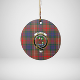 Clan Fraser Hunting Modern Tartan Crest Round Ceramic Ornament NT15 Fraser Hunting Modern Tartan Tartan Christmas