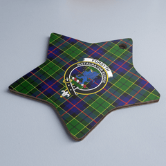 Clan Forsyth Modern Tartan Crest Star Ceramic Ornament EF59 Forsyth Modern Tartan Tartan Christmas