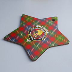 Clan Forrester Tartan Crest Star Ceramic Ornament MN36 Forrester Tartan Tartan Christmas