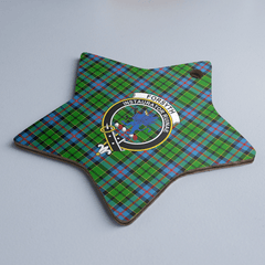Clan Forsyth Tartan Crest Star Ceramic Ornament NW67 Forsyth Tartan Tartan Christmas