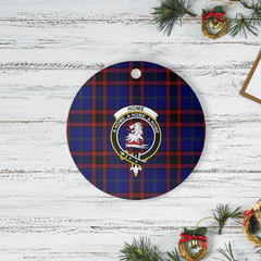 Clan Home Modern Tartan Crest Round Ceramic Ornament TK71 Home Modern Tartan Tartan Christmas