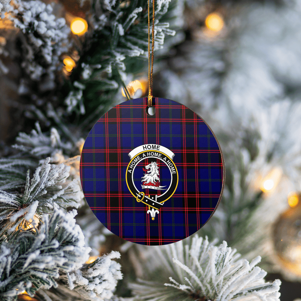 Clan Home Modern Tartan Crest Round Ceramic Ornament TK71 Home Modern Tartan Tartan Christmas