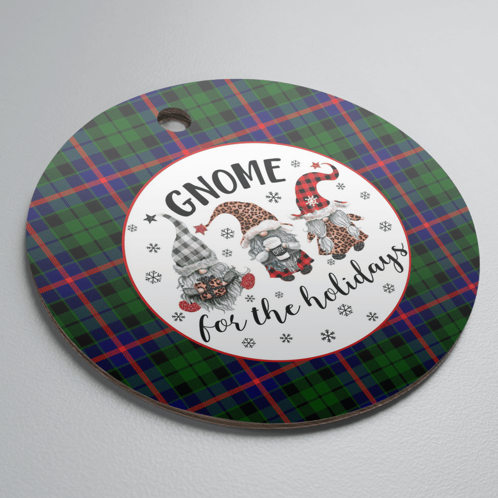 Clan Morrison Modern Tartan Tartan Crest Gnome Round Ceramic Ornament DC90 Morrison Modern Tartan Tartan Christmas