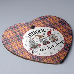 Clan Jacobite Tartan Tartan Crest Gnome Heart Ceramic Ornament ZE84 Jacobite Tartan Tartan Christmas