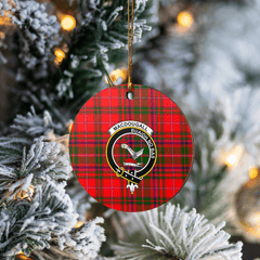 Clan MacDougall Ancient Tartan Crest Round Ceramic Ornament LB67 MacDougall Ancient Tartan Tartan Christmas
