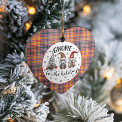 Clan Jacobite Tartan Tartan Crest Gnome Heart Ceramic Ornament ZE84 Jacobite Tartan Tartan Christmas