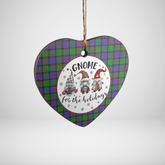 Clan MacBrayne Tartan Tartan Crest Gnome Heart Ceramic Ornament JL83 MacBrayne Tartan Tartan Christmas